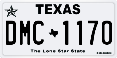 TX license plate DMC1170