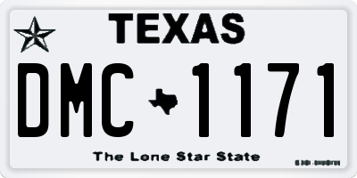 TX license plate DMC1171
