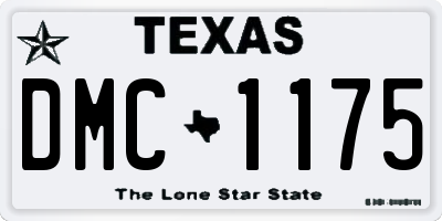TX license plate DMC1175