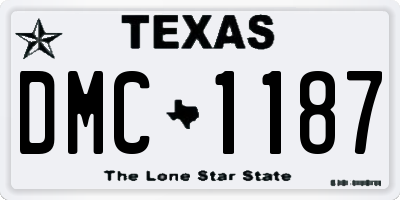 TX license plate DMC1187