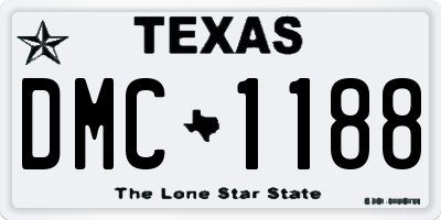 TX license plate DMC1188