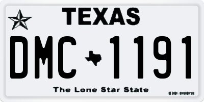 TX license plate DMC1191