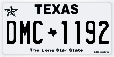 TX license plate DMC1192