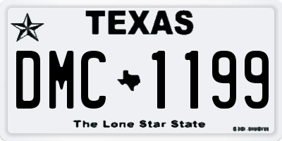 TX license plate DMC1199