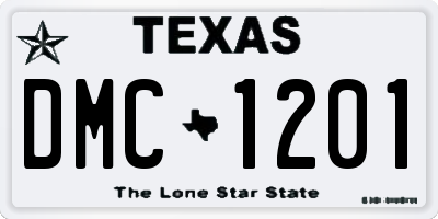 TX license plate DMC1201