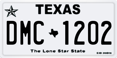TX license plate DMC1202