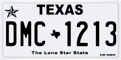 TX license plate DMC1213