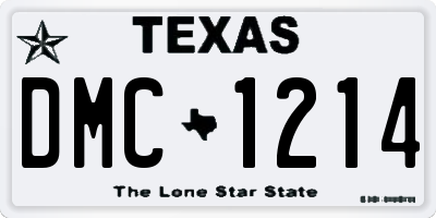 TX license plate DMC1214