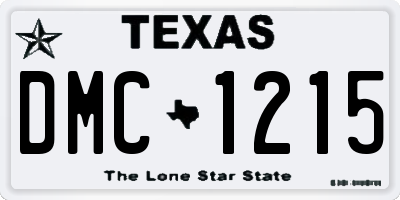 TX license plate DMC1215