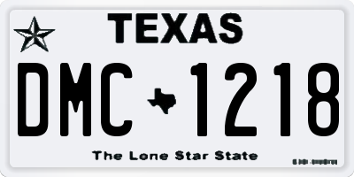 TX license plate DMC1218