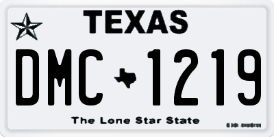 TX license plate DMC1219