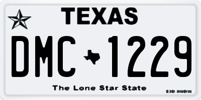 TX license plate DMC1229