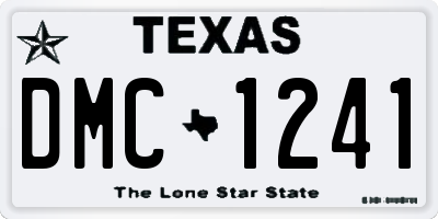 TX license plate DMC1241