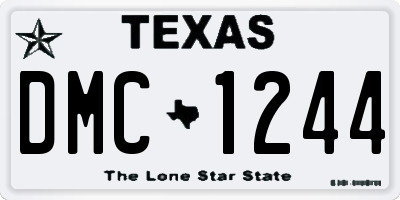 TX license plate DMC1244