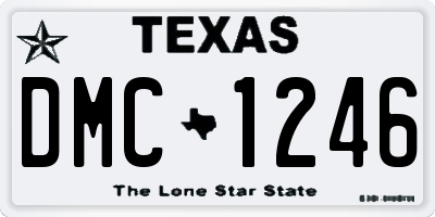 TX license plate DMC1246