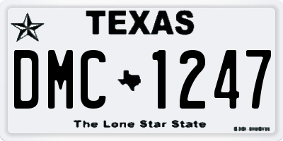 TX license plate DMC1247