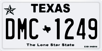 TX license plate DMC1249