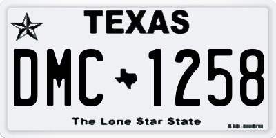 TX license plate DMC1258