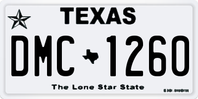 TX license plate DMC1260