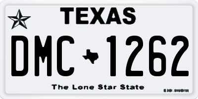 TX license plate DMC1262