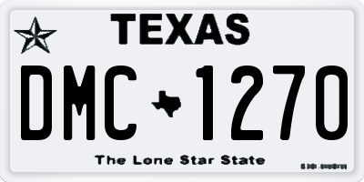 TX license plate DMC1270