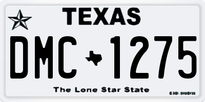 TX license plate DMC1275