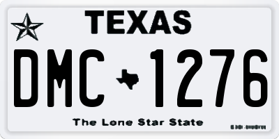 TX license plate DMC1276