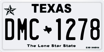TX license plate DMC1278