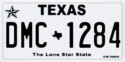 TX license plate DMC1284