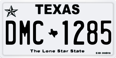 TX license plate DMC1285