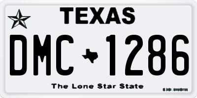TX license plate DMC1286