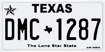 TX license plate DMC1287