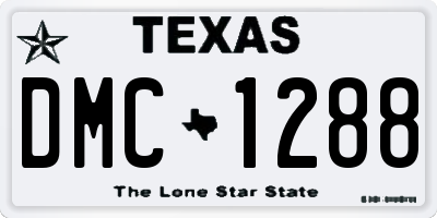 TX license plate DMC1288