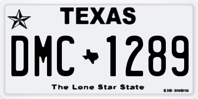 TX license plate DMC1289