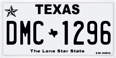 TX license plate DMC1296