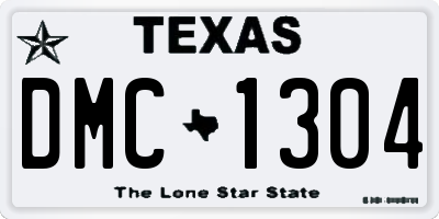 TX license plate DMC1304