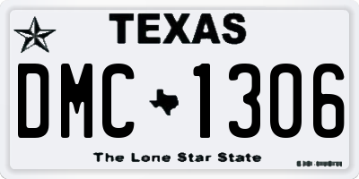 TX license plate DMC1306