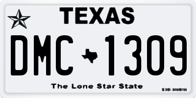 TX license plate DMC1309