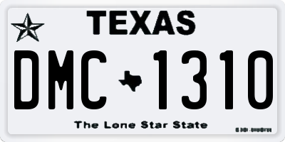 TX license plate DMC1310