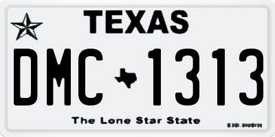 TX license plate DMC1313
