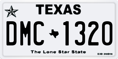 TX license plate DMC1320