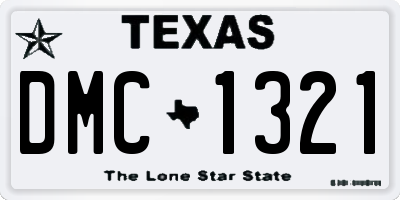 TX license plate DMC1321