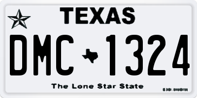 TX license plate DMC1324