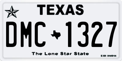 TX license plate DMC1327