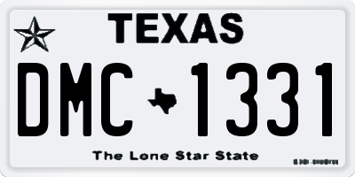 TX license plate DMC1331