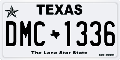 TX license plate DMC1336