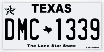 TX license plate DMC1339