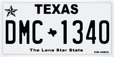 TX license plate DMC1340