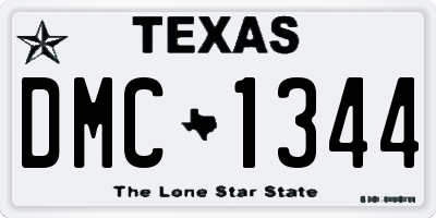 TX license plate DMC1344