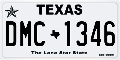 TX license plate DMC1346